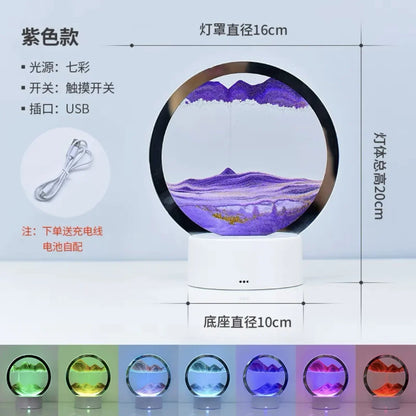 Transform Your Space with the 3D Moving Sand Art Frame LED Lamp - 16 Colors of Mesmerizing Light