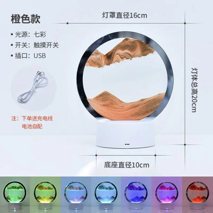 Transform Your Space with the 3D Moving Sand Art Frame LED Lamp - 16 Colors of Mesmerizing Light