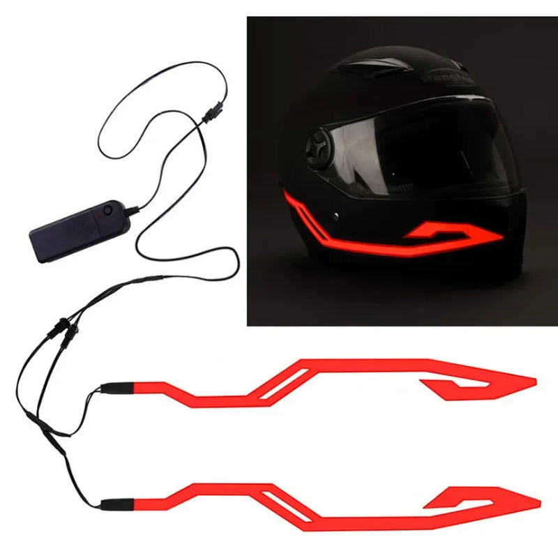 Illuminate Your Ride: Waterproof LED Cold Light 4-In-1 Helmet Strip for Motorcycle Safety and Style