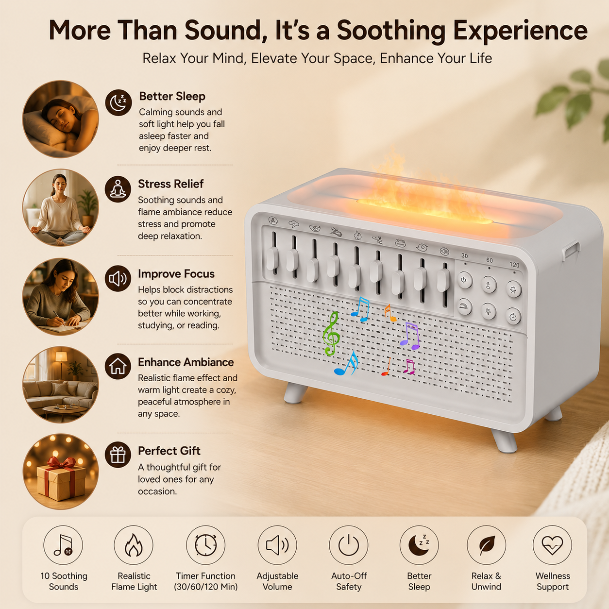 Transform Your Sleep with the 3-in-1 Bluetooth Speaker, White Noise Machine, and Night Light