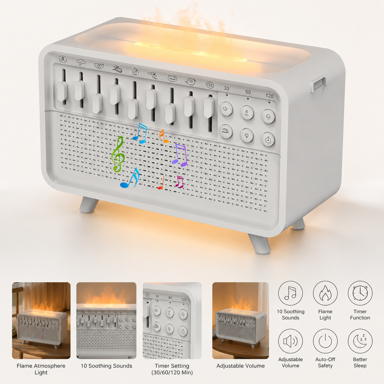 Transform Your Sleep with the 3-in-1 Bluetooth Speaker, White Noise Machine, and Night Light