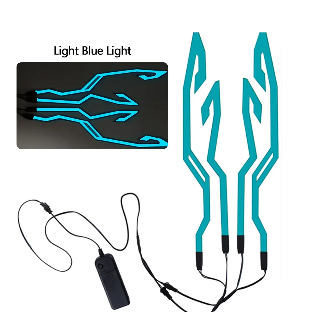 Illuminate Your Ride: Waterproof LED Cold Light 4-In-1 Helmet Strip for Motorcycle Safety and Style