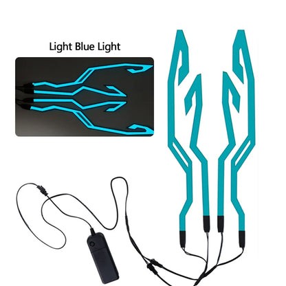 Illuminate Your Ride: Waterproof LED Cold Light 4-In-1 Helmet Strip for Motorcycle Safety and Style