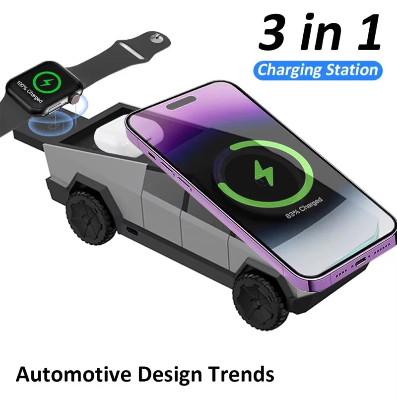 Revolutionary 3-in-1 Magnetic Wireless Charging Station for All Your Devices