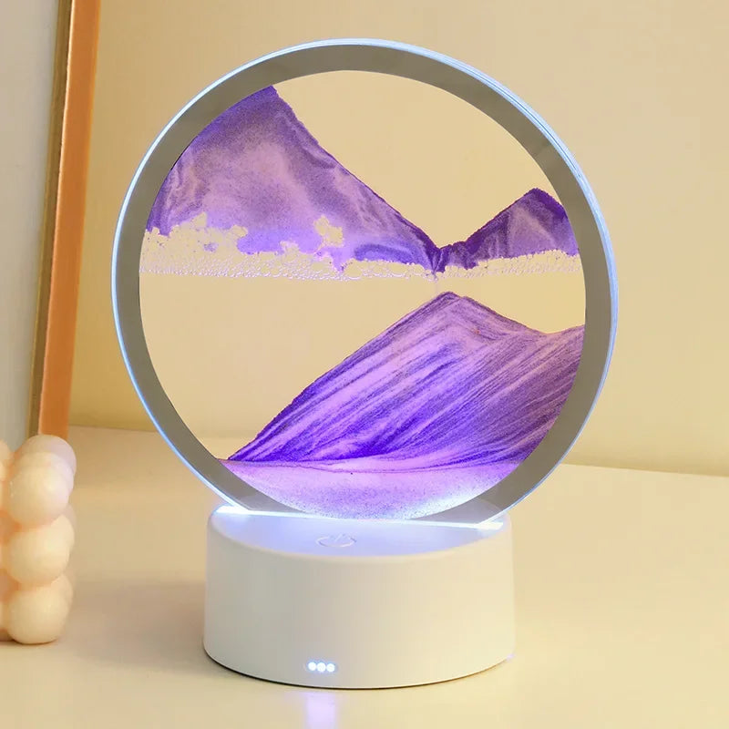 Transform Your Space with the 3D Moving Sand Art Frame LED Lamp - 16 Colors of Mesmerizing Light