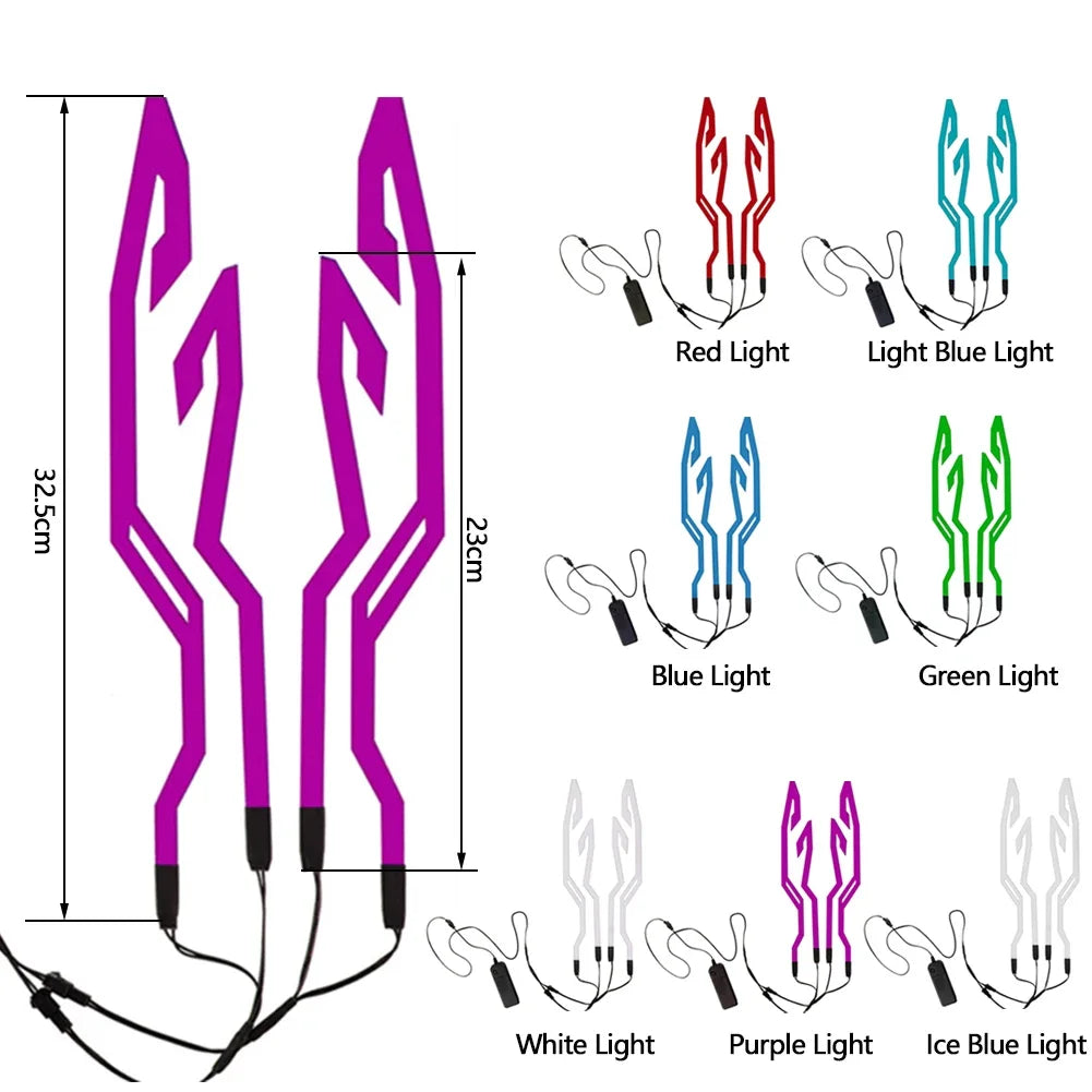 Illuminate Your Ride: Waterproof LED Cold Light 4-In-1 Helmet Strip for Motorcycle Safety and Style
