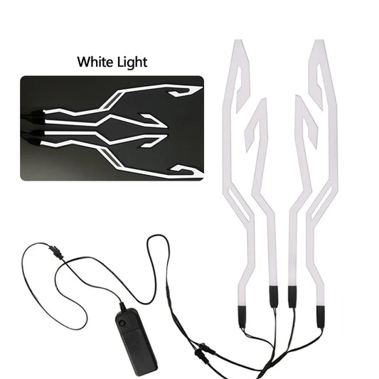 Illuminate Your Ride: Waterproof LED Cold Light 4-In-1 Helmet Strip for Motorcycle Safety and Style