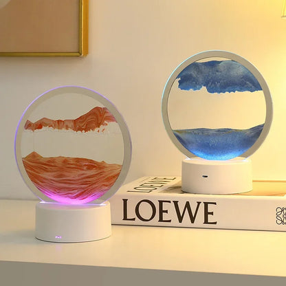 Transform Your Space with the 3D Moving Sand Art Frame LED Lamp - 16 Colors of Mesmerizing Light
